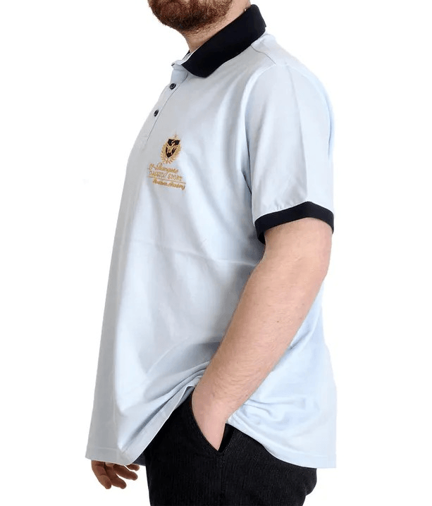 Büyük Beden Erkek Polo T-shirt RANGERS 23342 Mavi