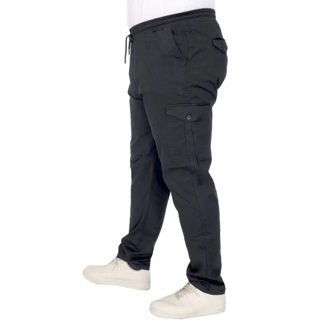 Büyük Beden Pantolon Keten Kargo Jogger Milano 21912 Siyah - siyah