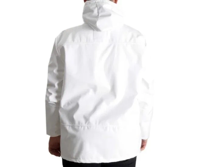 Büyük Beden Erkek Kapüşonlu Mont Waterproof Softshell 21235 Beyaz