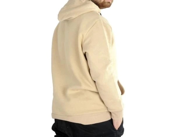 Erkek Sweatshirt Kapşonlu Pocket Basic C20562 Bej