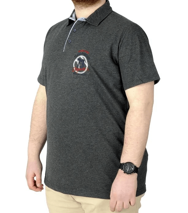 Büyük Beden T-Shirt Polo 73 22332 Antrasit