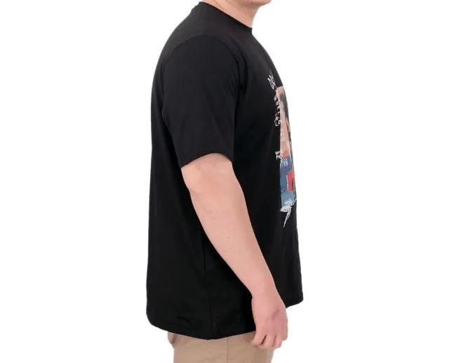 Büyük Beden Erkek Baskılı T-Shirt Palm Dream U25026 Siyah