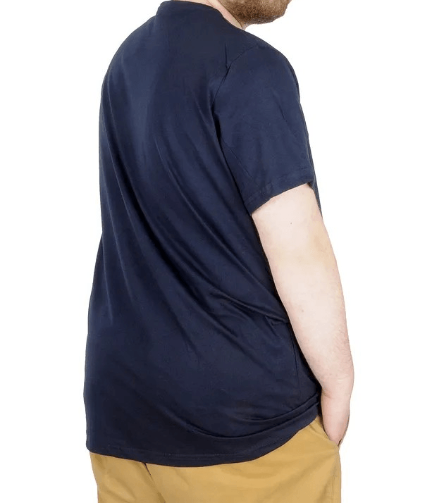 Büyük Beden T-shirt Bis Yaka Antisocial 22187 Lacivert