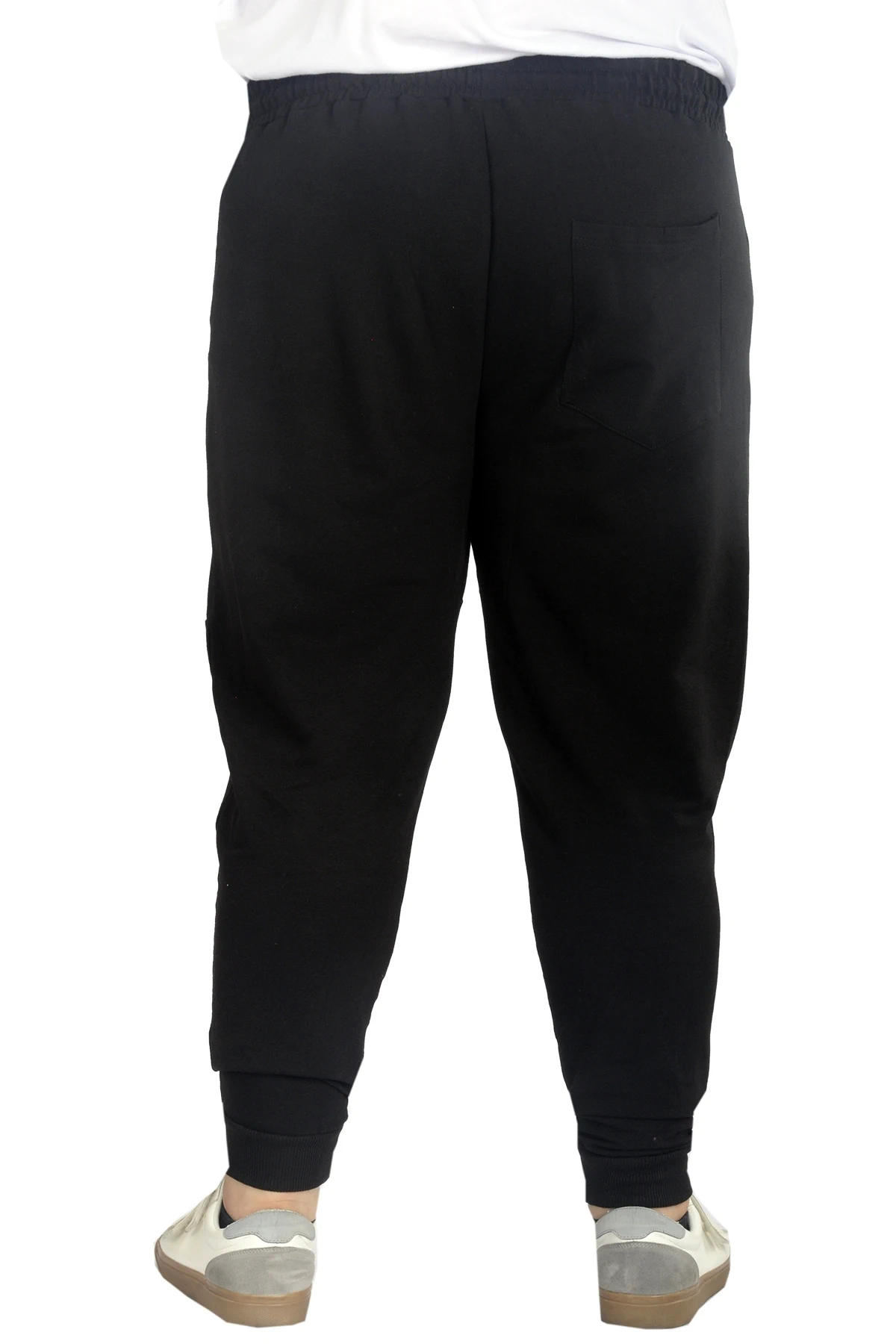 Büyük Beden Eşofman Altı Darpaça Zippered 22501 Siyah