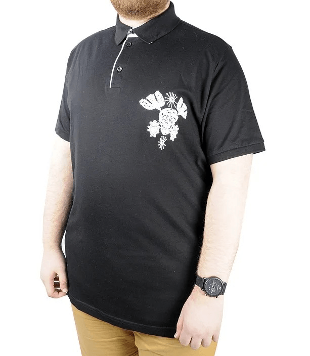 Erkek T shirt Polo Skull 22304 Siyah