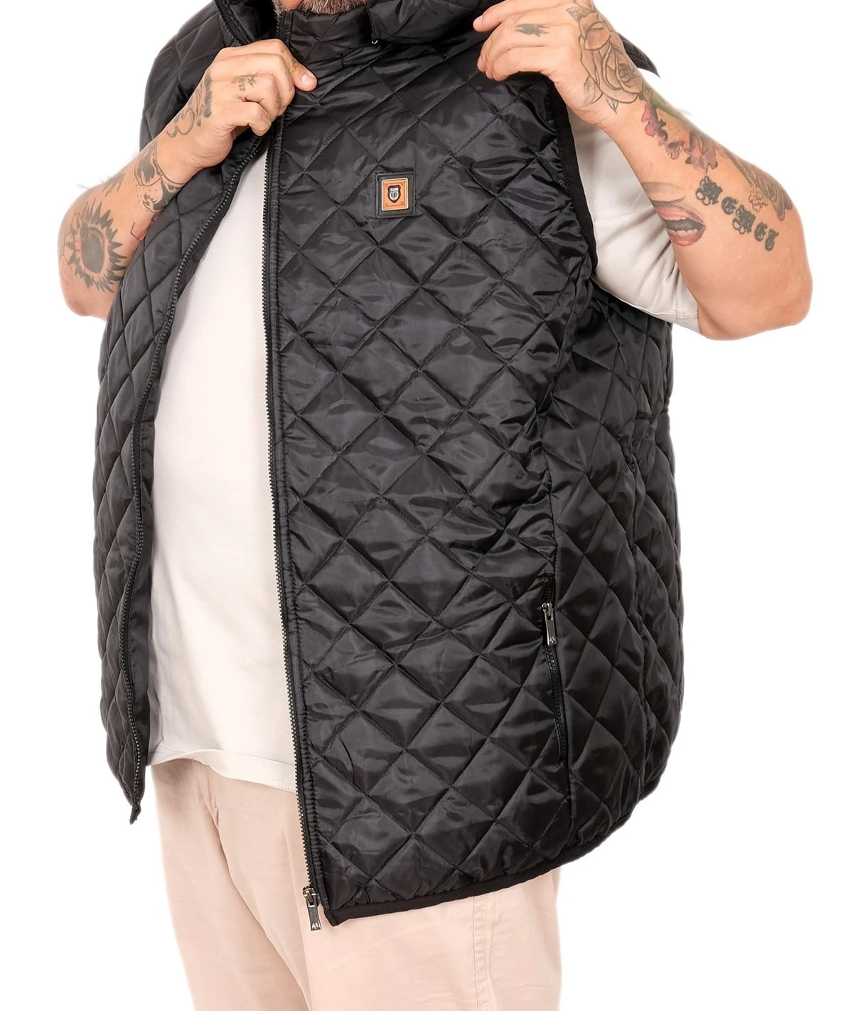 Büyük Beden Yelek Kapitone Kapsonlu 25711