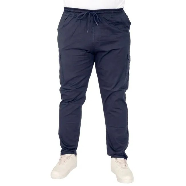 Büyük Beden Pantolon Keten Kargo Jogger Milano 21912 Lacivert