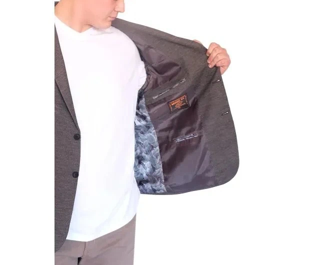 Büyük Beden Erkek Klasik Blazer Ceket BRITANYA 23028 FUME