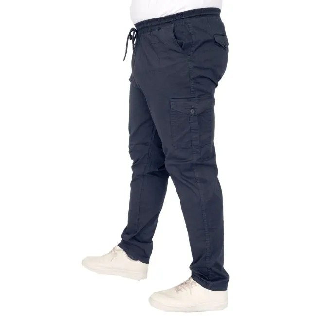 Büyük Beden Pantolon Keten Kargo Jogger Milano 21912 Lacivert