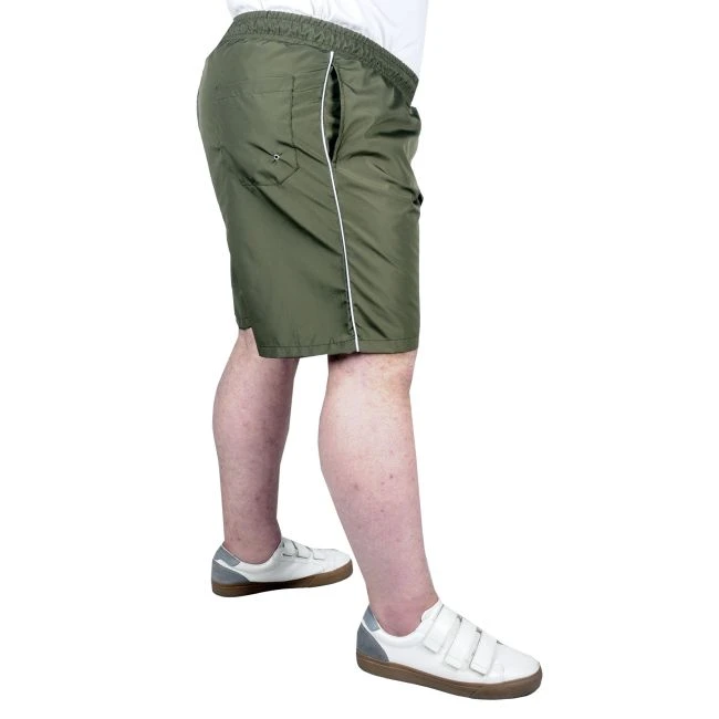 Büyük Beden Deniz Şortu White Line 21451 Haki