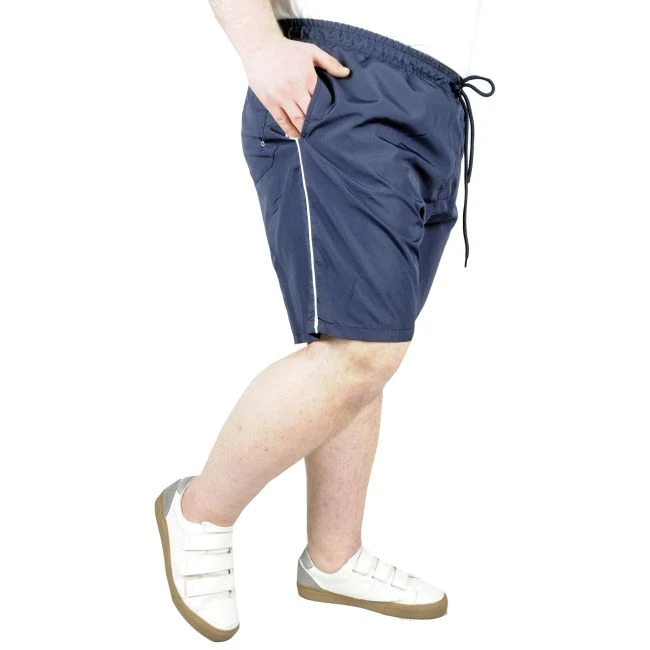 Büyük Beden Deniz Şortu White Line 21451 Lacivert