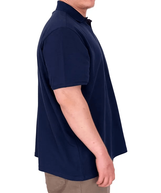 Büyük Beden Erkek T-Shirt Polo Yaka YOURSELF U25310 İndigo