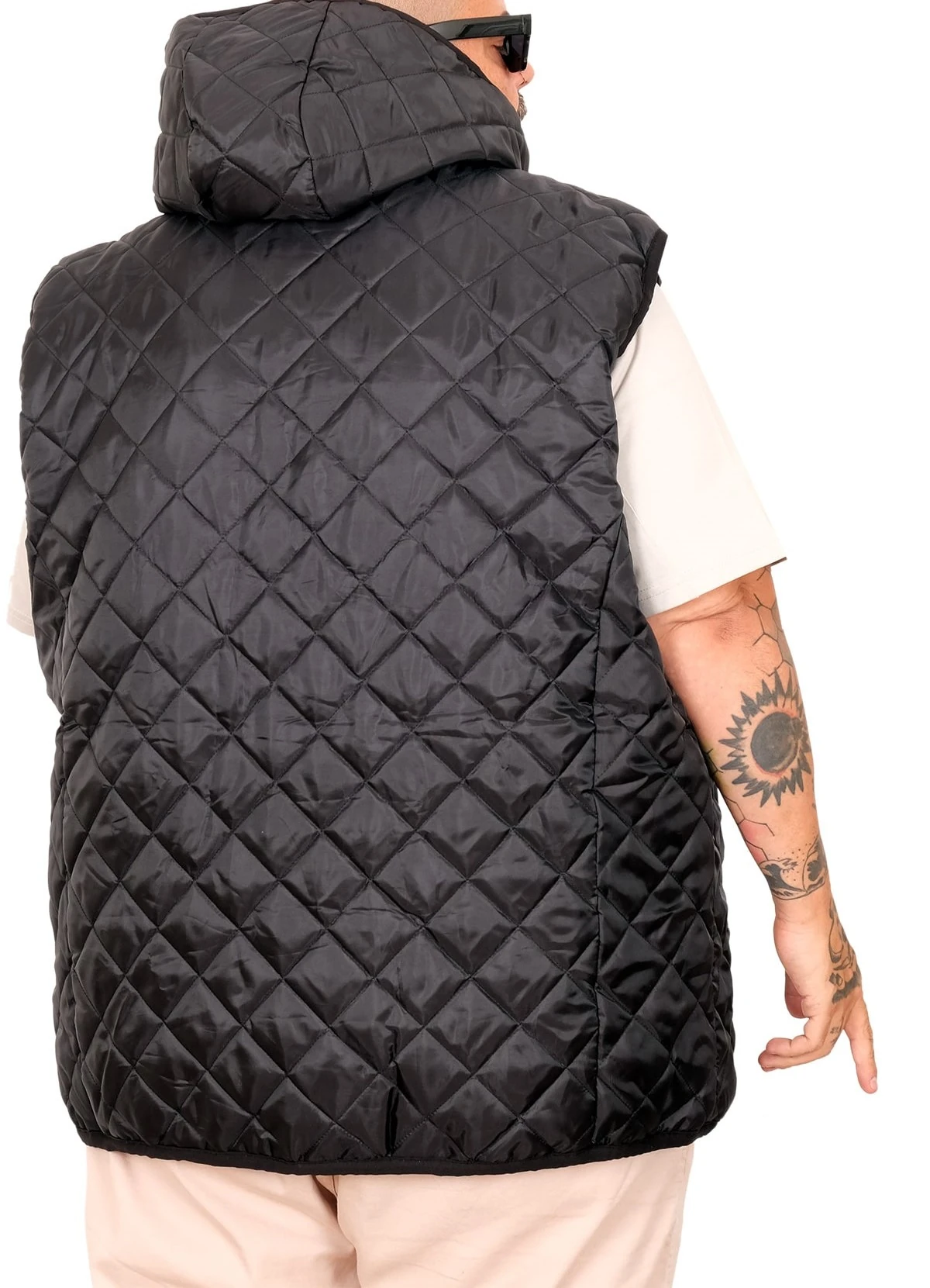 Büyük Beden Yelek Kapitone Kapsonlu 25711