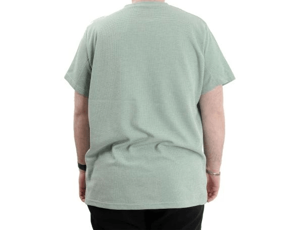 Büyük Beden Erkek T-shirt Bisiklet Yaka WAFFLE 20033 Çağla