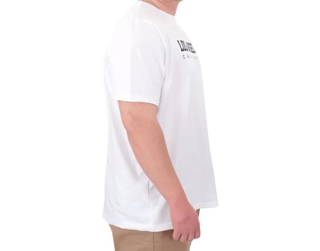 Büyük Beden Erkek Baskılı T-Shirt Los Angeles 25031 Beyaz