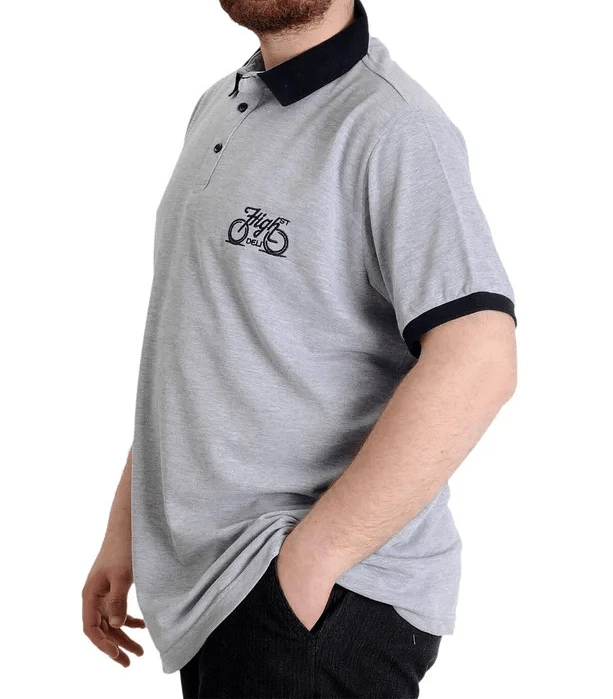 Büyük Beden Erkek Polo T-shirt HIGH 23346 Grimelanj