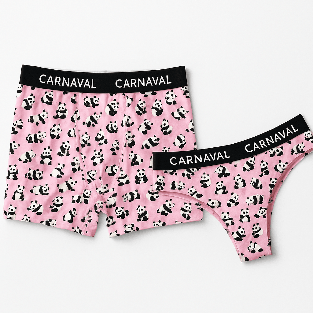 CARNAVAL Panda Desenli Couple İç Giyim Seti