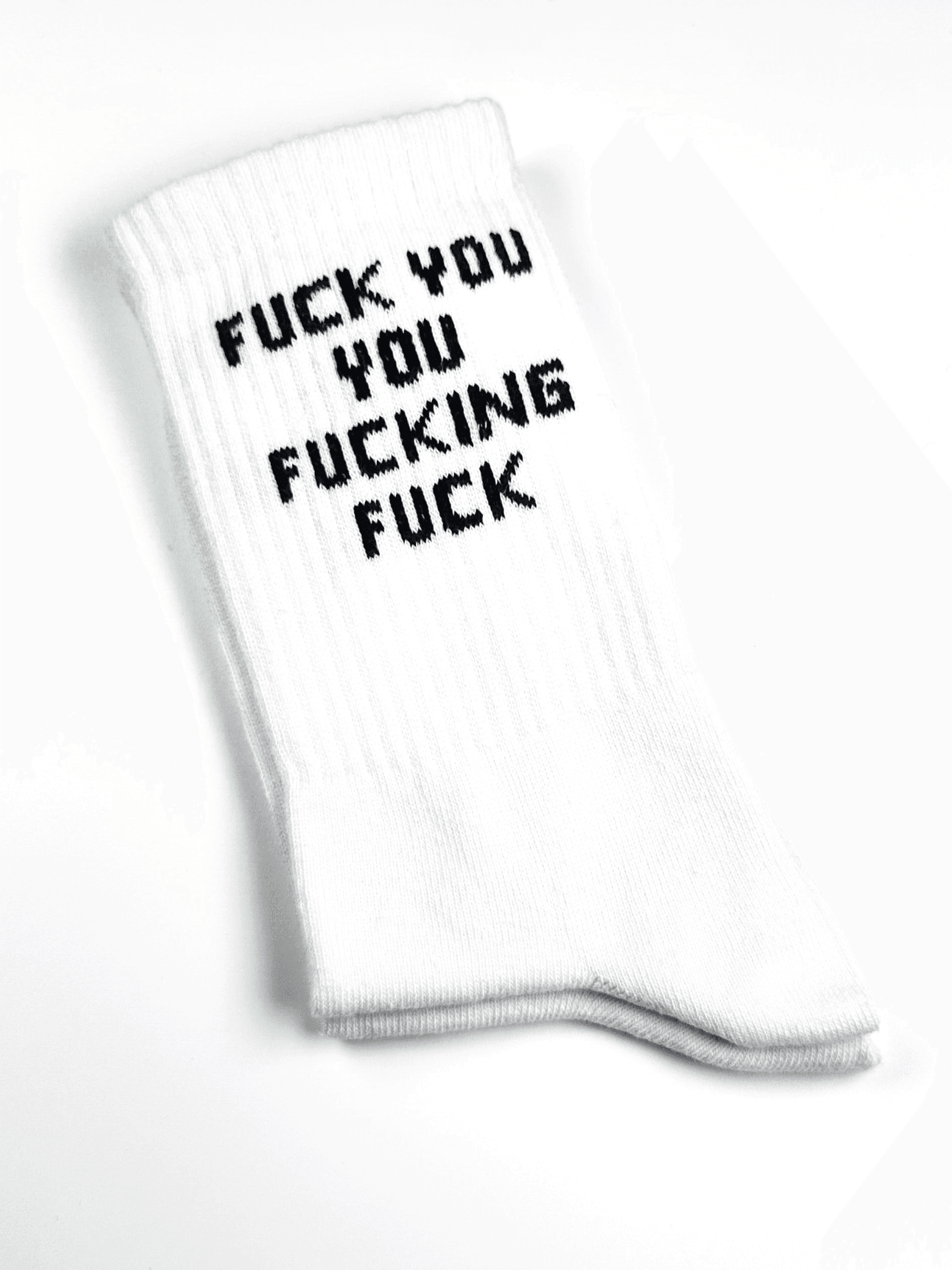 F.ck You You F.cking F.ck Yazılı Desenli Renkli Spor Çorap