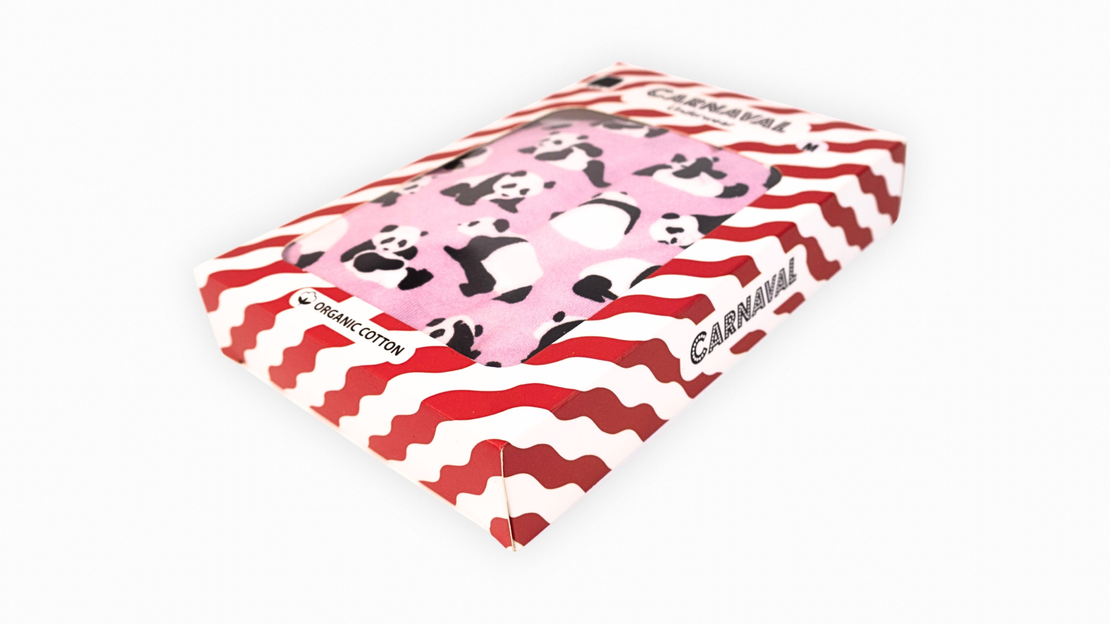 CARNAVAL Panda Desenli Premium Pamuklu Erkek Boxer -Pembe Renkli
