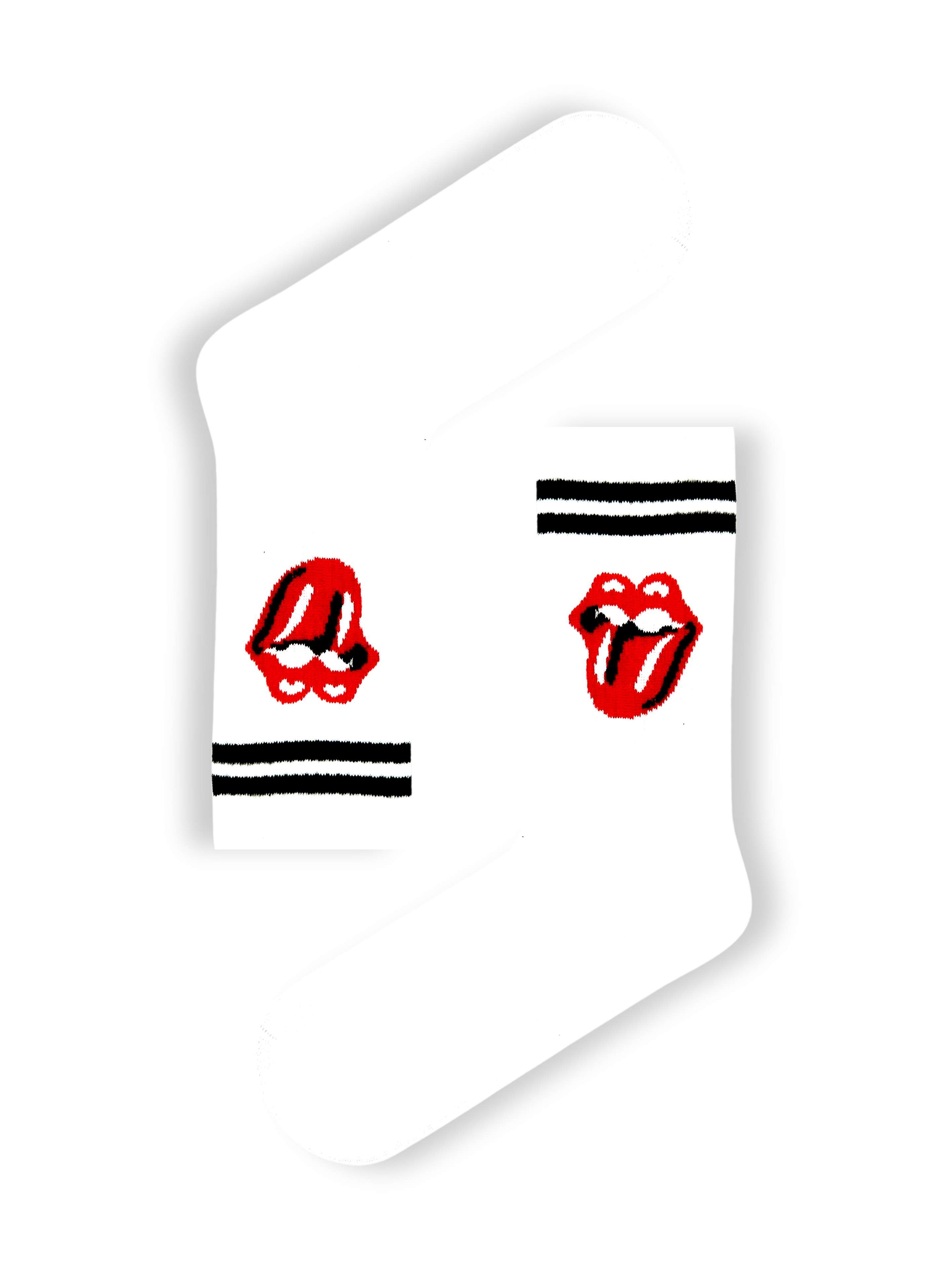 Rolling Stones Desenli Tenis çorap