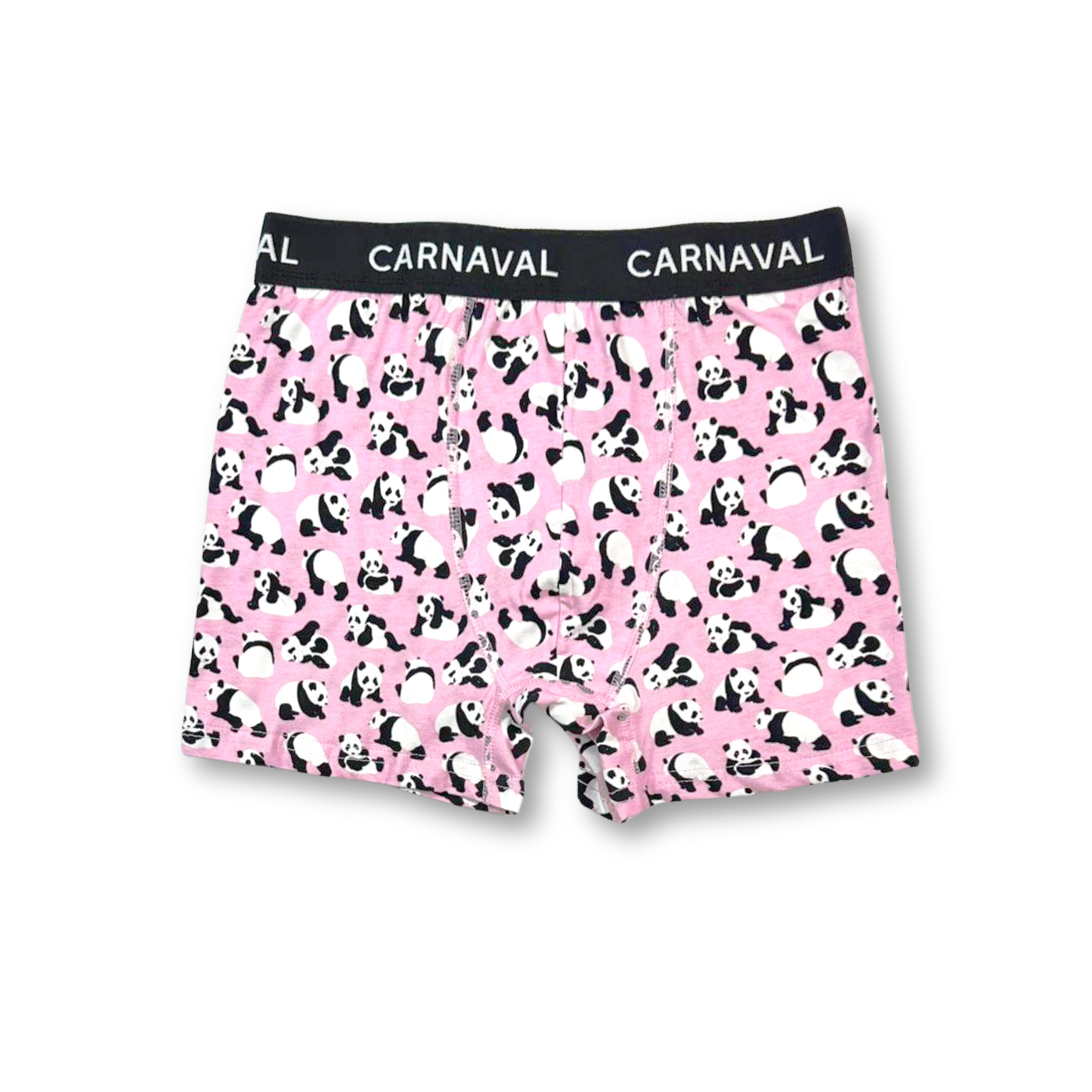 CARNAVAL Panda Desenli Premium Pamuklu Erkek Boxer -Pembe Renkli