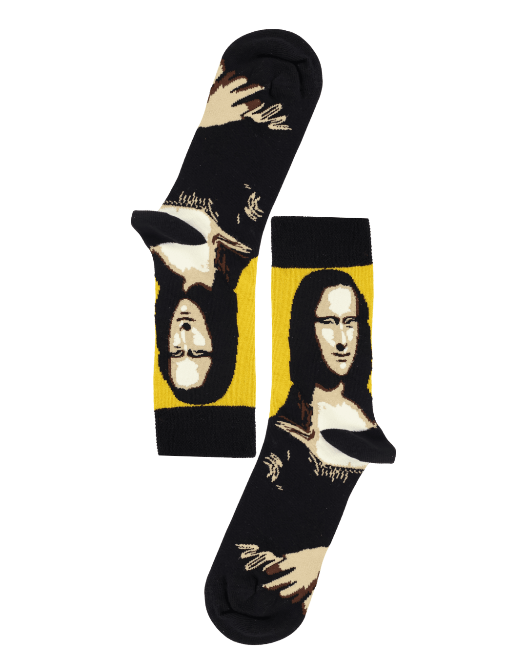 Monalisa Portre Desenli Sanatsal Unisex Soket Çorap