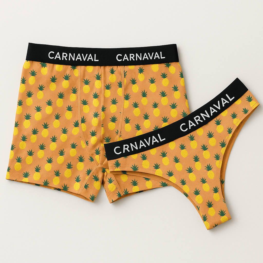 CARNAVAL  Ananas Desenli Couple İç Giyim Seti
