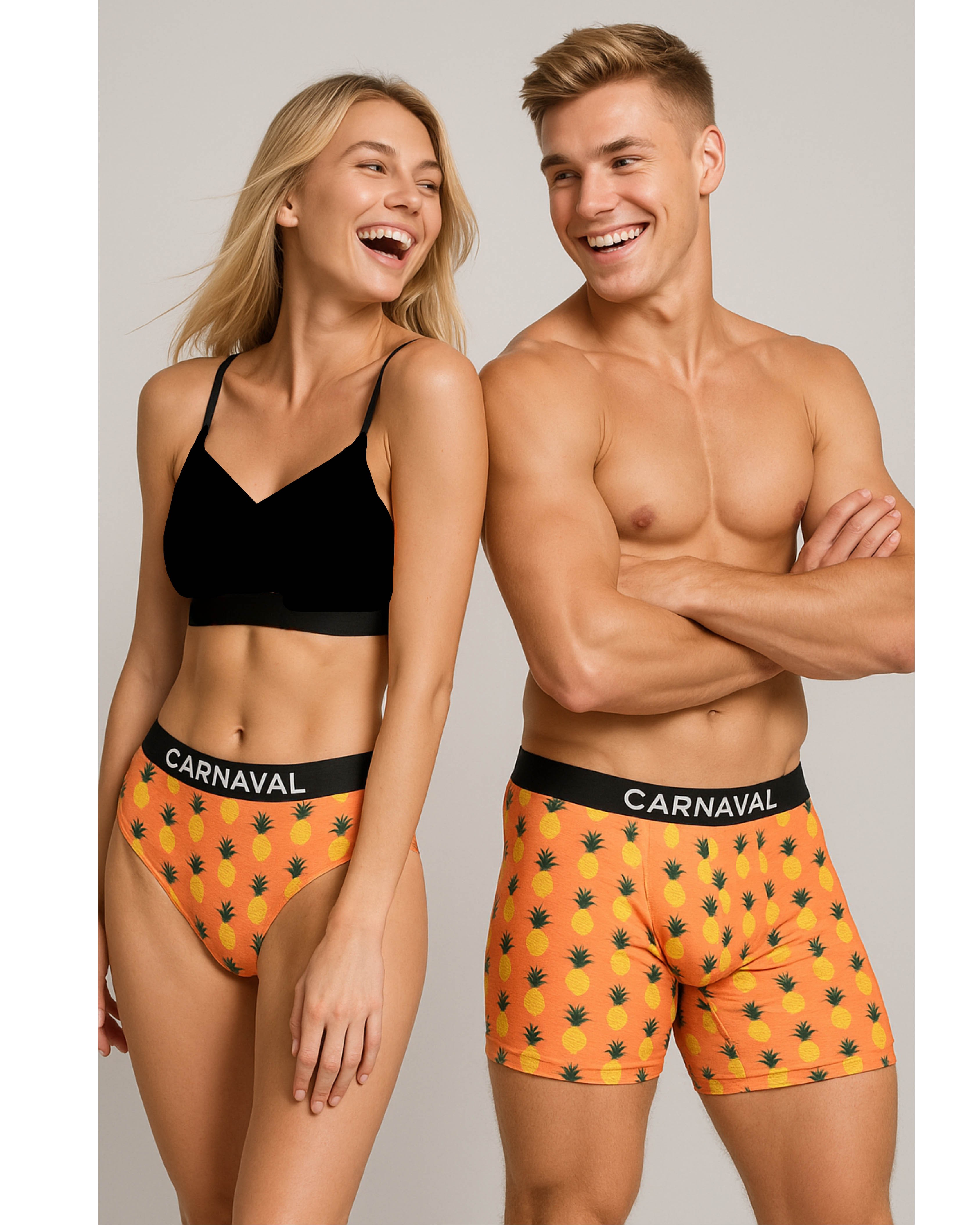 CARNAVAL  Ananas Desenli Couple İç Giyim Seti