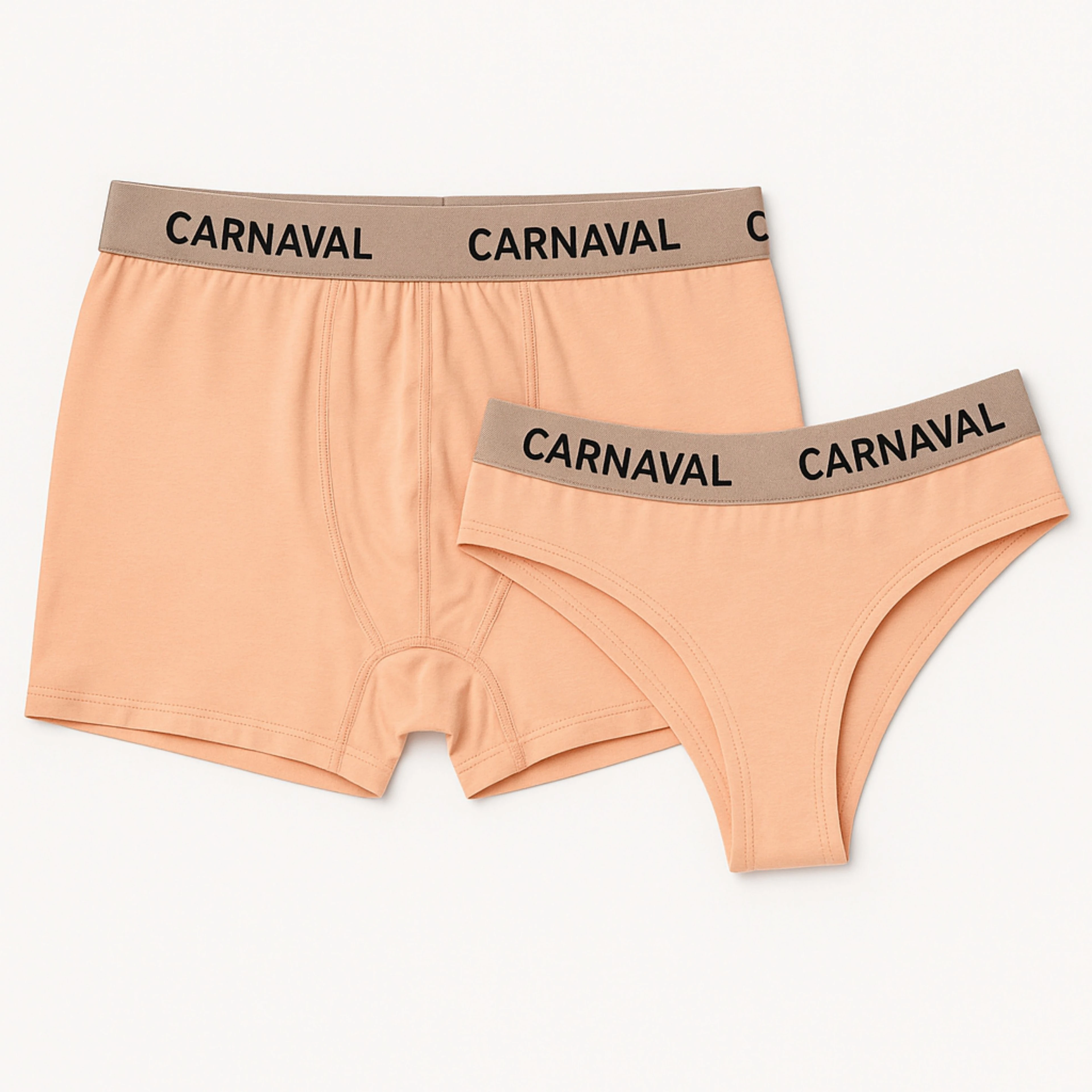 CARNAVAL Somon Renkli Couple İç Giyim Seti