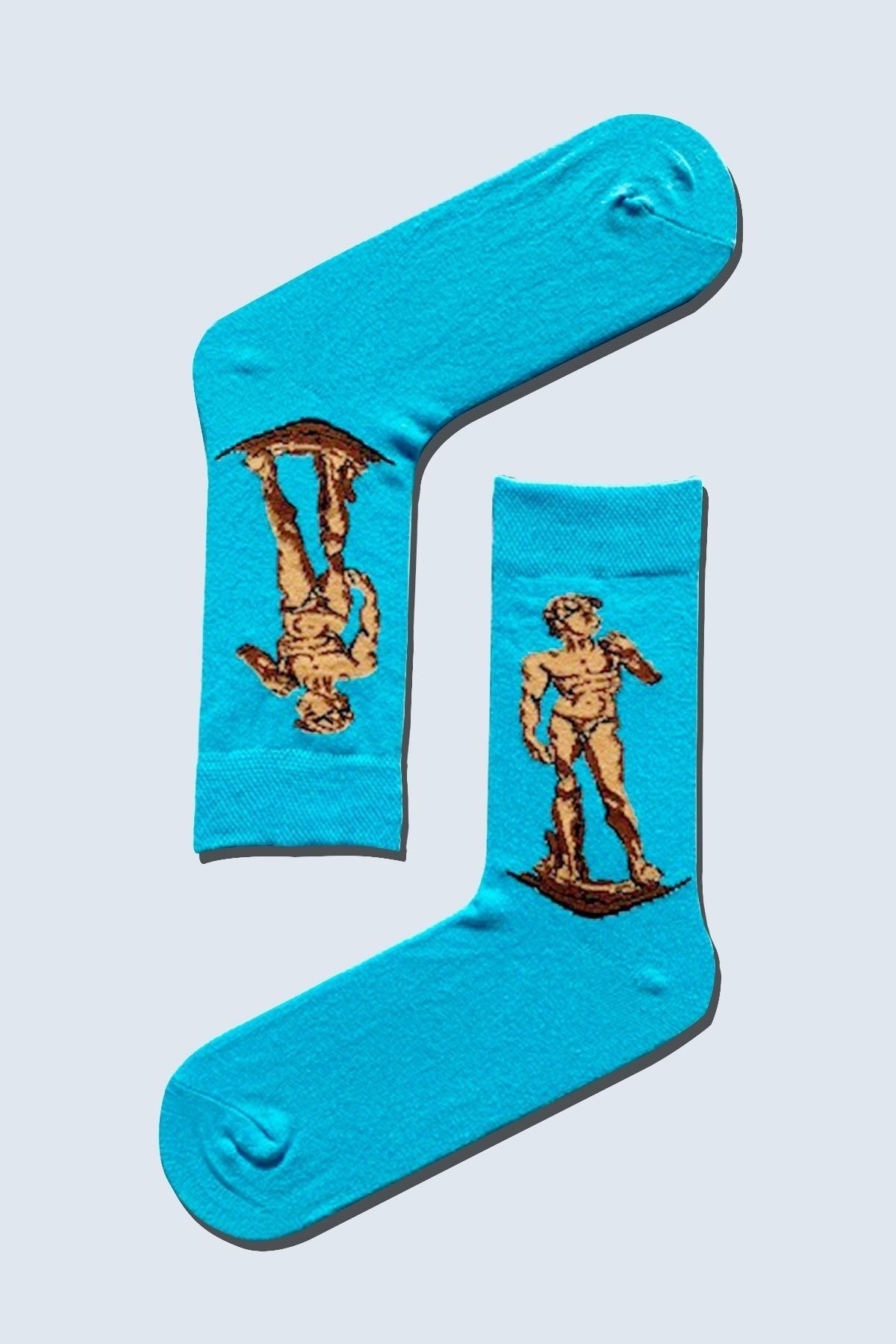 7'li Art Socks-2 Desenli Renkli Çorap Set