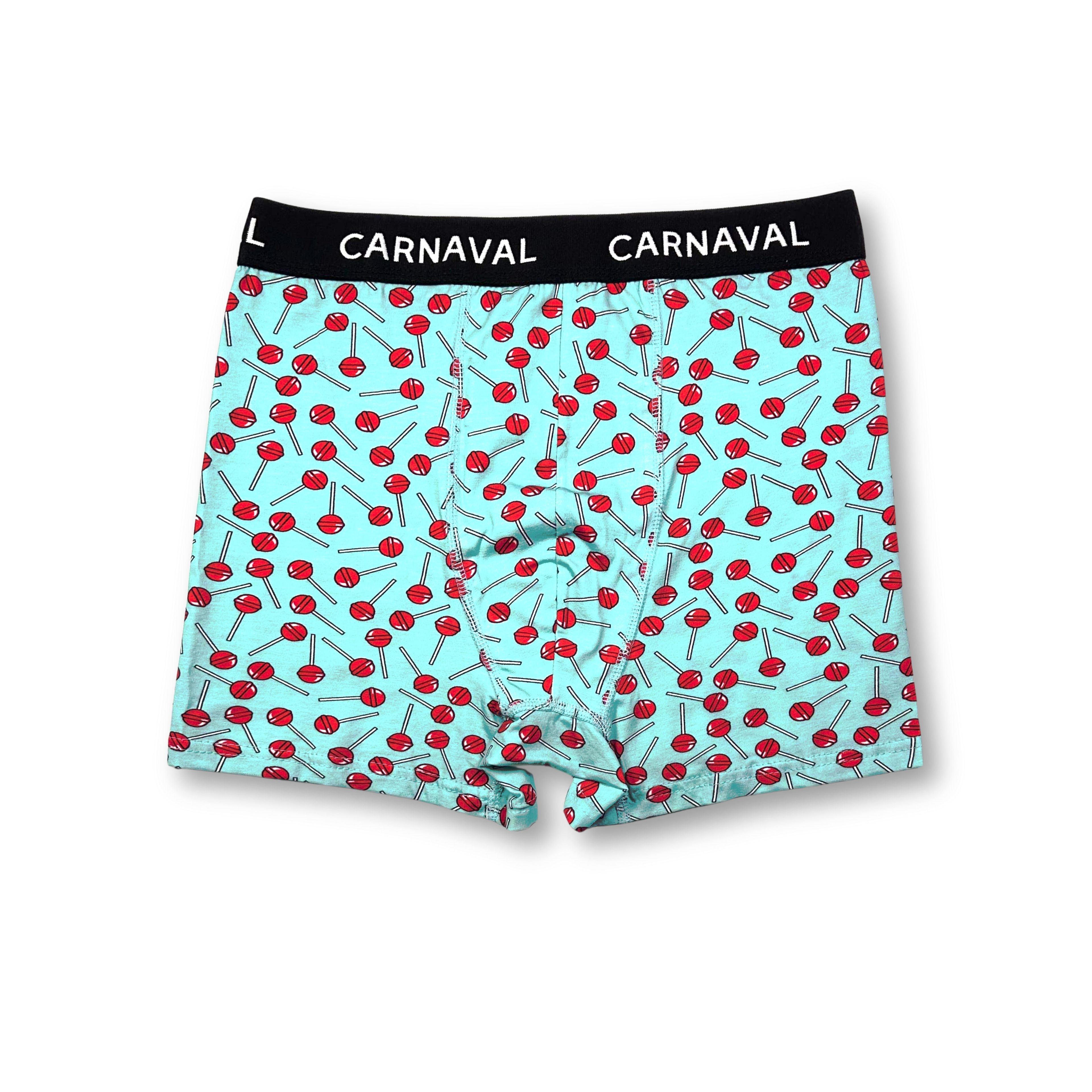 CARNAVAL Lolipop Desenli Premium Pamuklu Erkek Boxer - Açık Yeşil Renkli