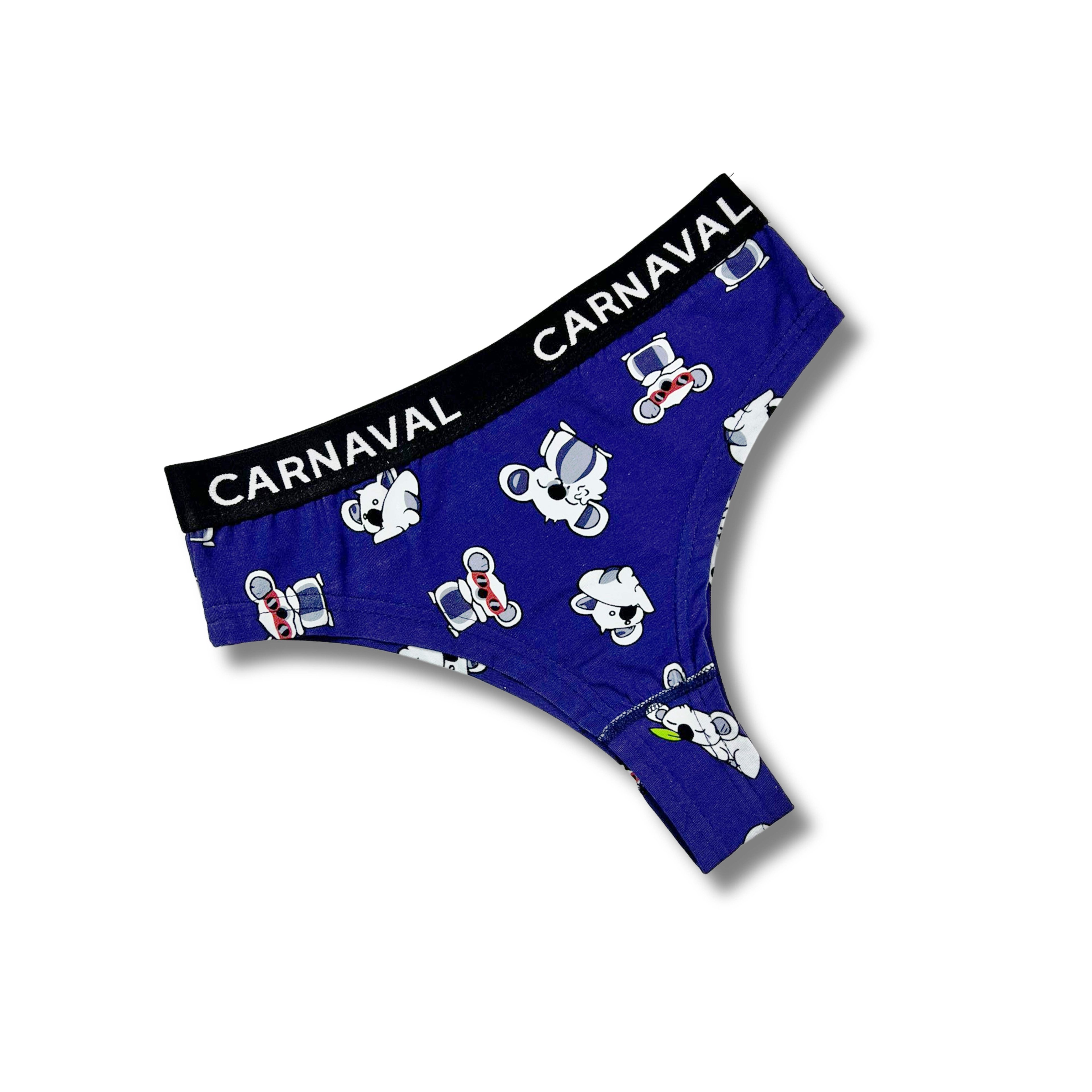 CARNAVAL Koala Desenli Renkli Premium Kadın Brazilian Külot