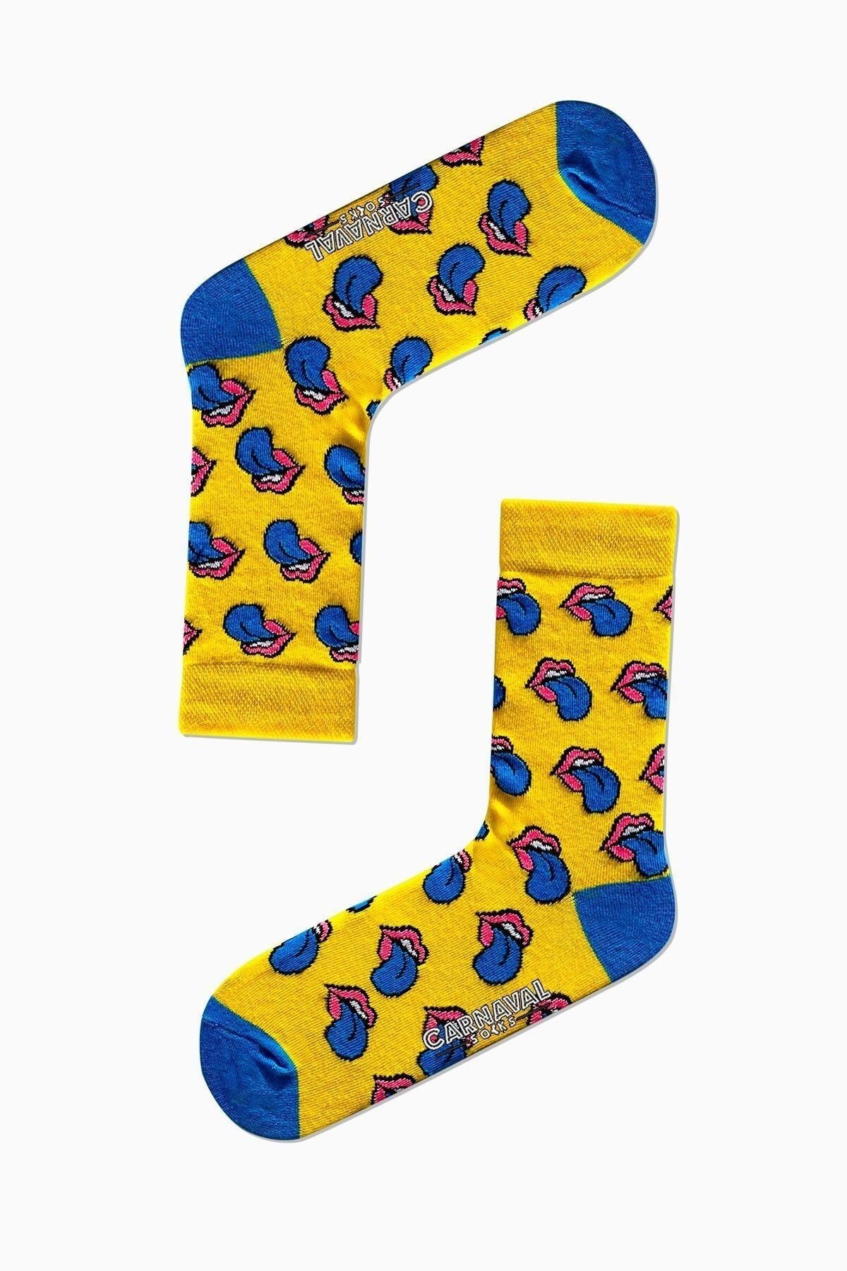 7'li Happy Socks Desenli Renkli Çorap Set