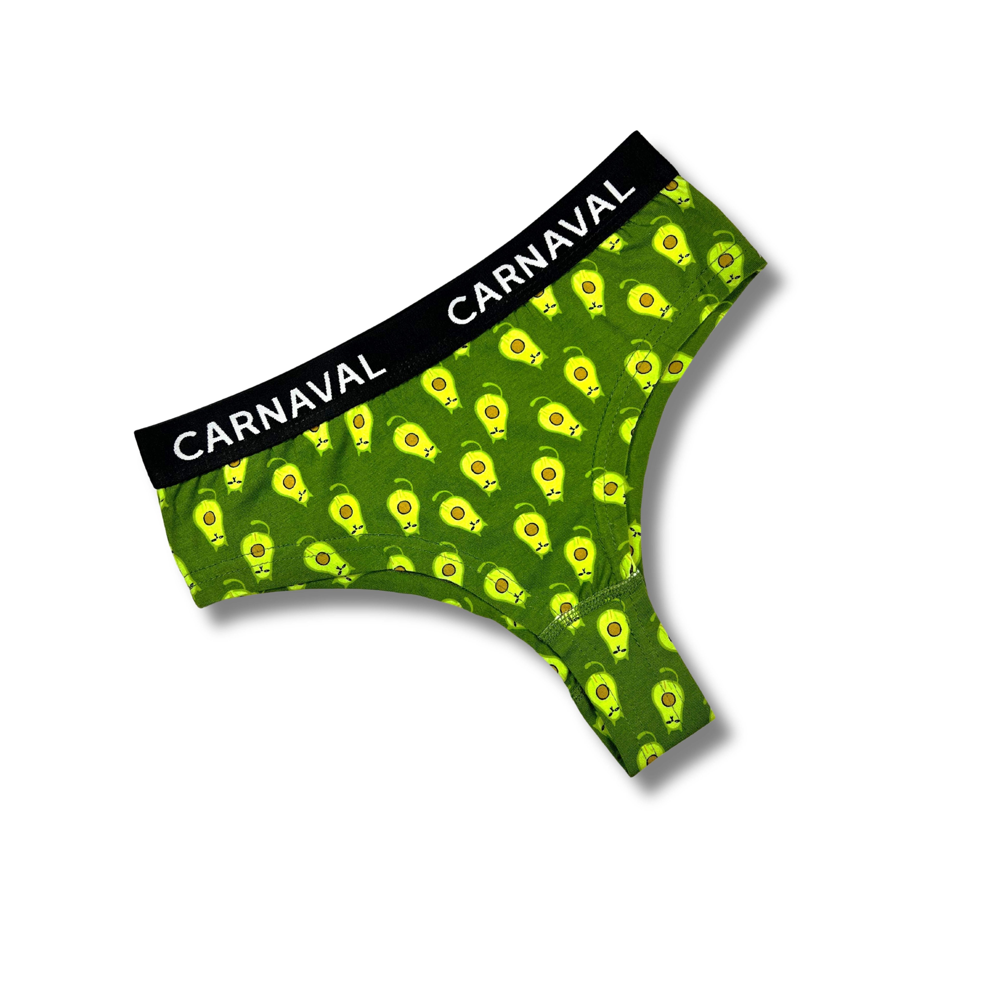 CARNAVAL Avokado Desenli Renkli Premium Kadın Brazilian Külot