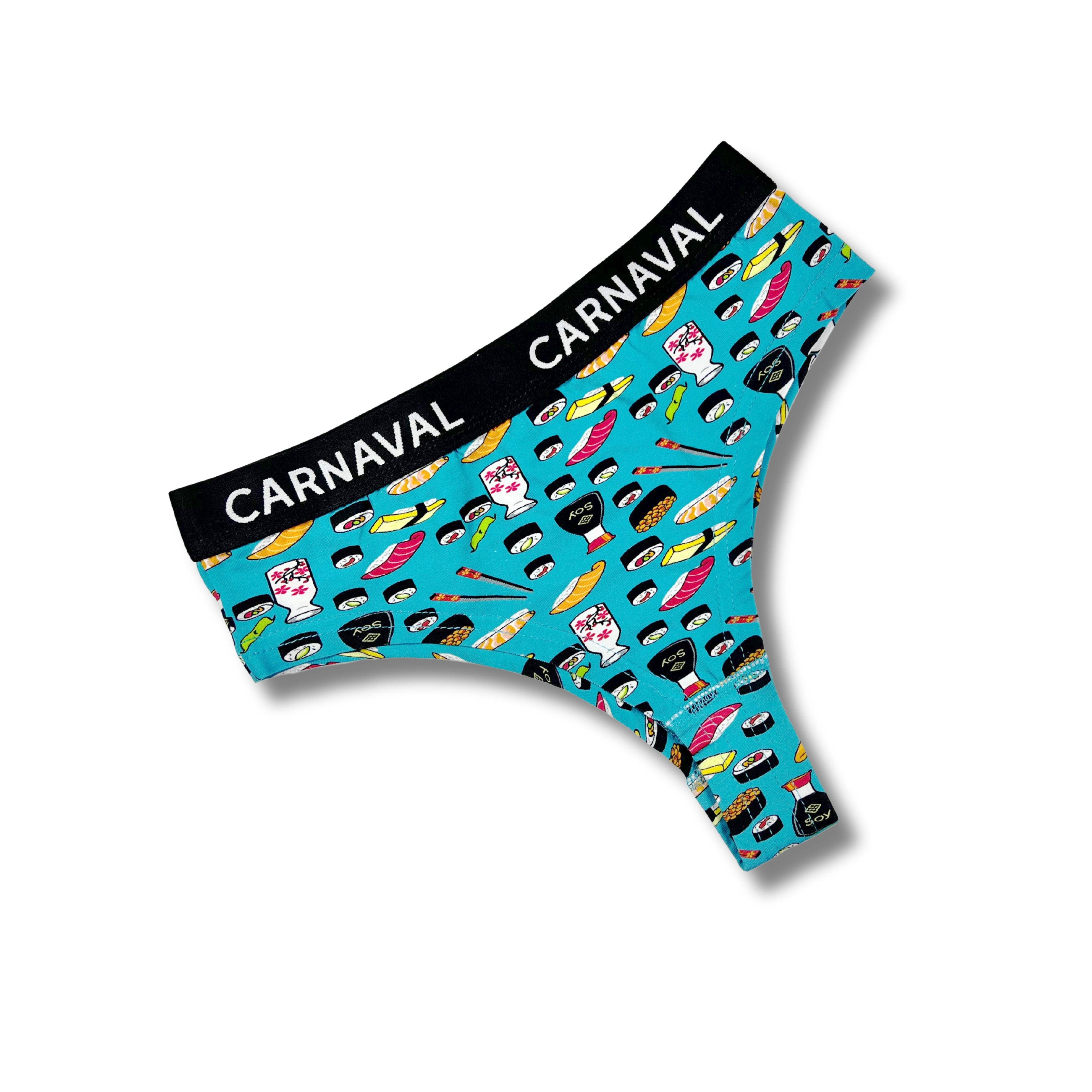 CARNAVAL Sushi Desenli Renkli Premium Kadın Brazilian Külot