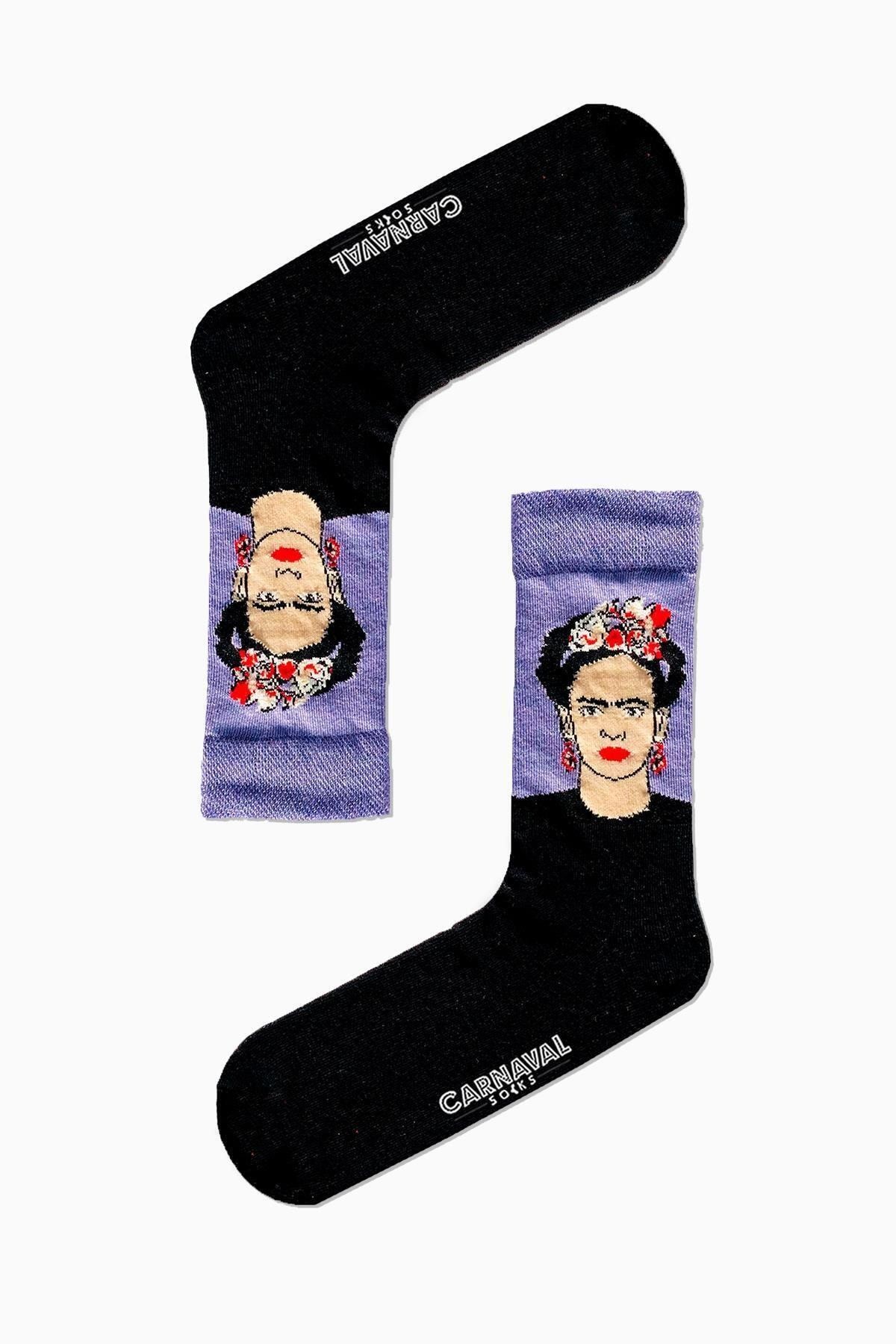 7'li Art Socks Desenli Renkli Çorap Set