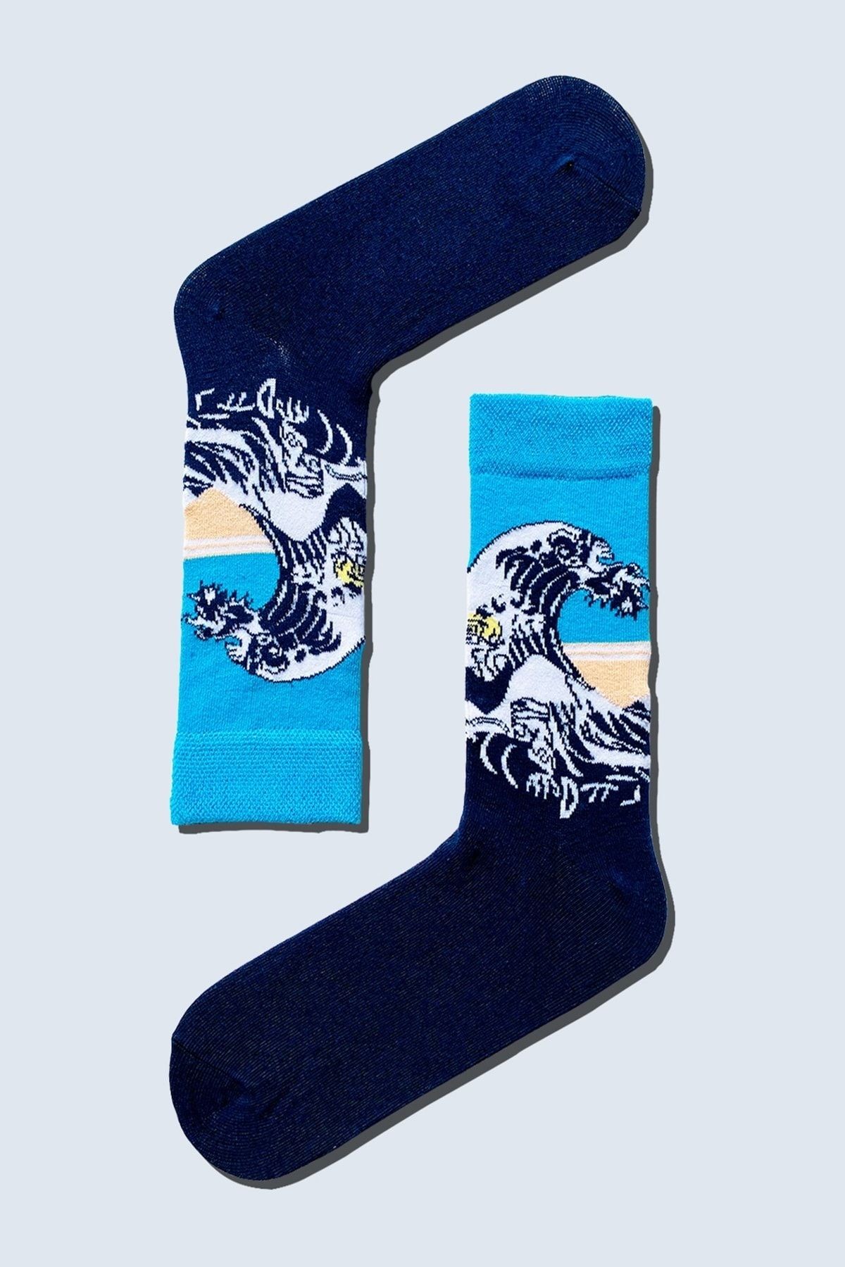 7'li Art Socks-2 Desenli Renkli Çorap Set