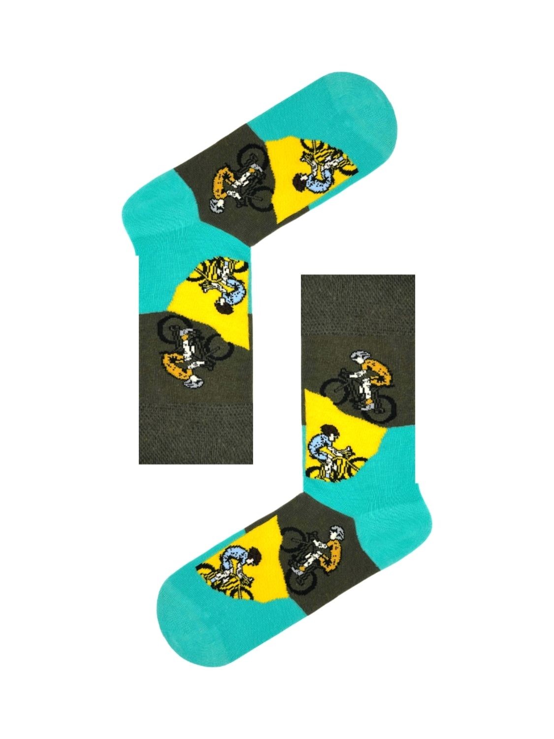 Bisiklet Sürücüsü Unisex Renkli Soket Çorap