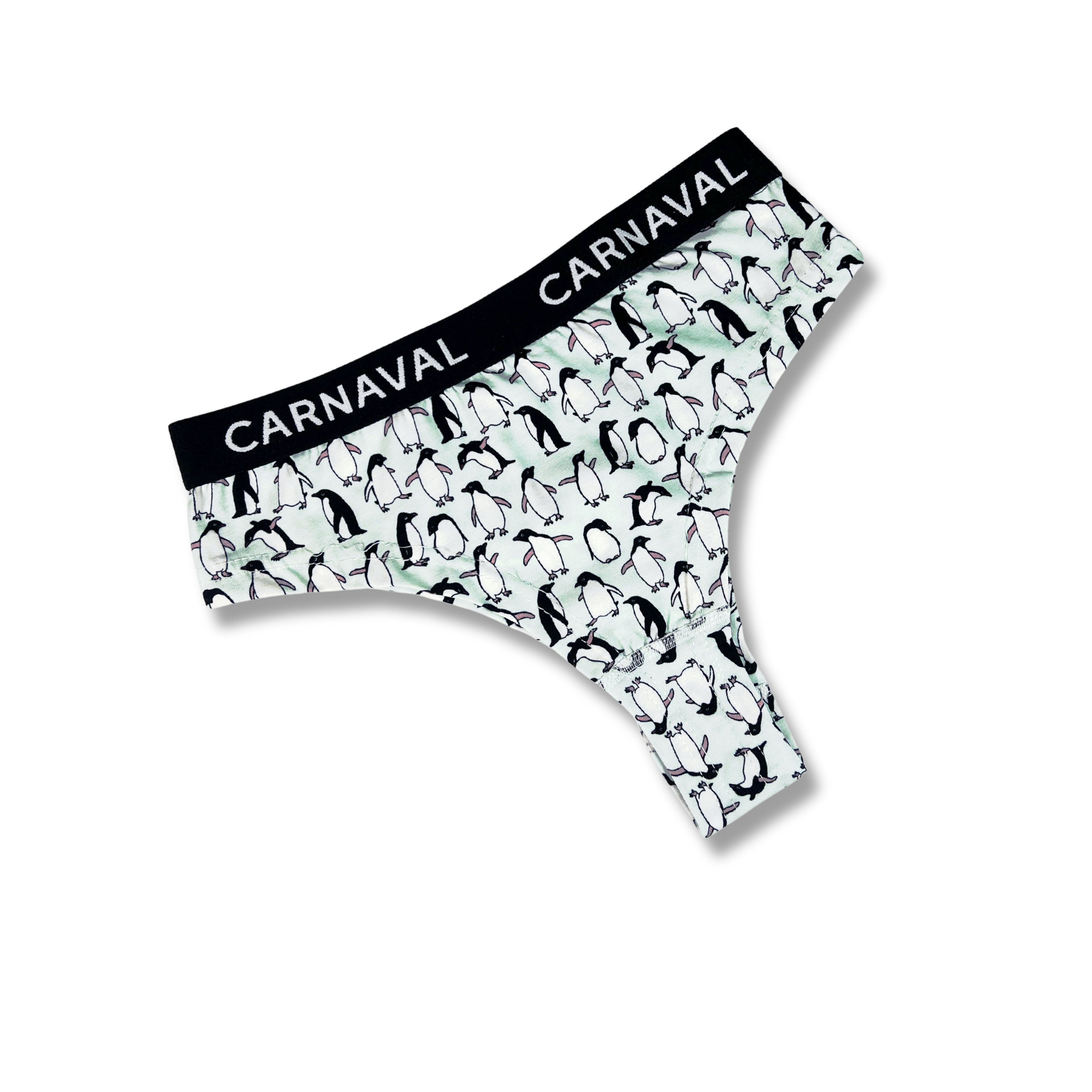 CARNAVAL Penguen Desenli Renkli Premium Kadın Brazilian Külot