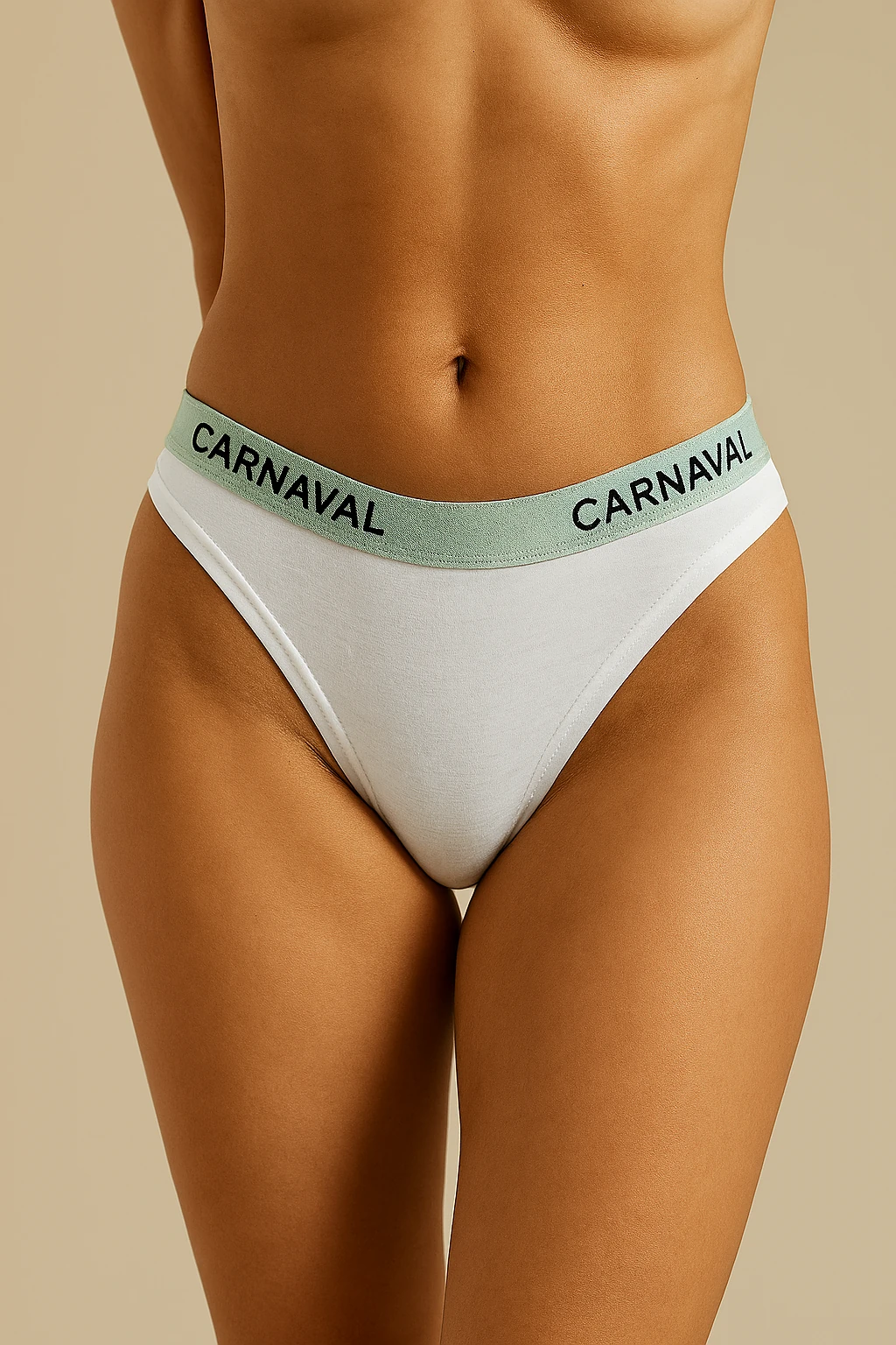 CARNAVAL Beyaz Renkli Premium Kadın Brazilian Külot
