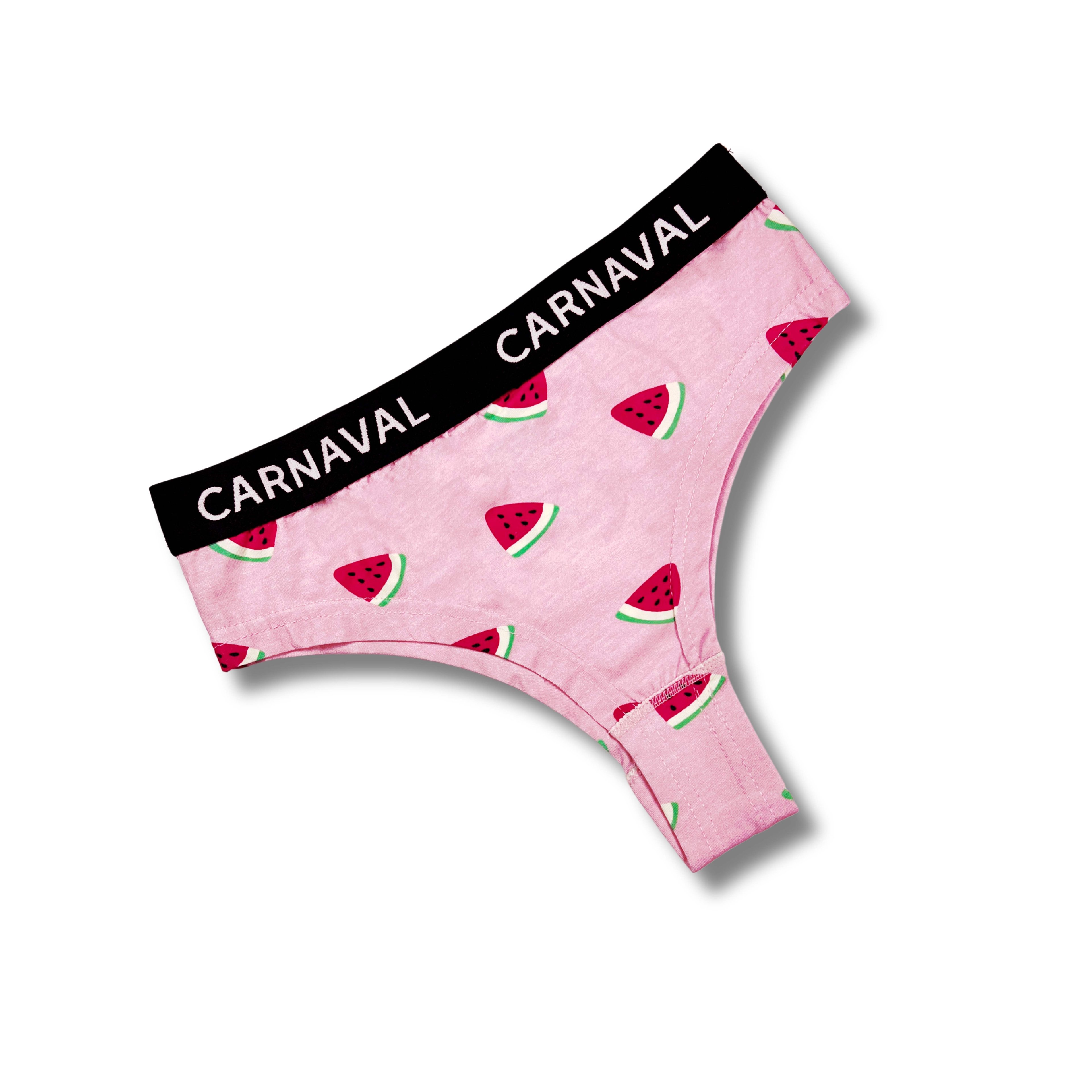 CARNAVAL Karpuz Desenli Renkli Premium Kadın Brazilian Külot