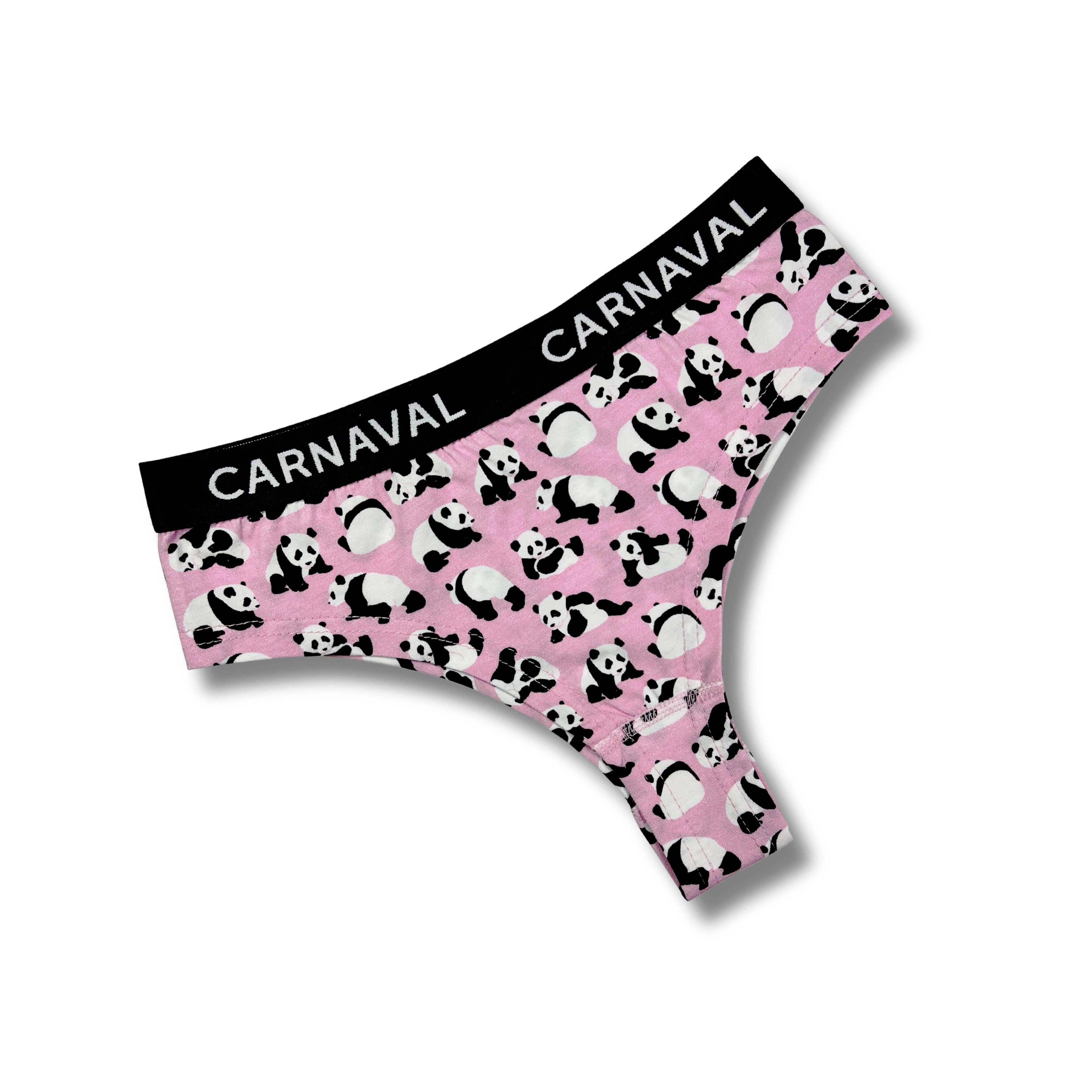 CARNAVAL Panda Desenli Renkli Premium Kadın Brazilian Külot