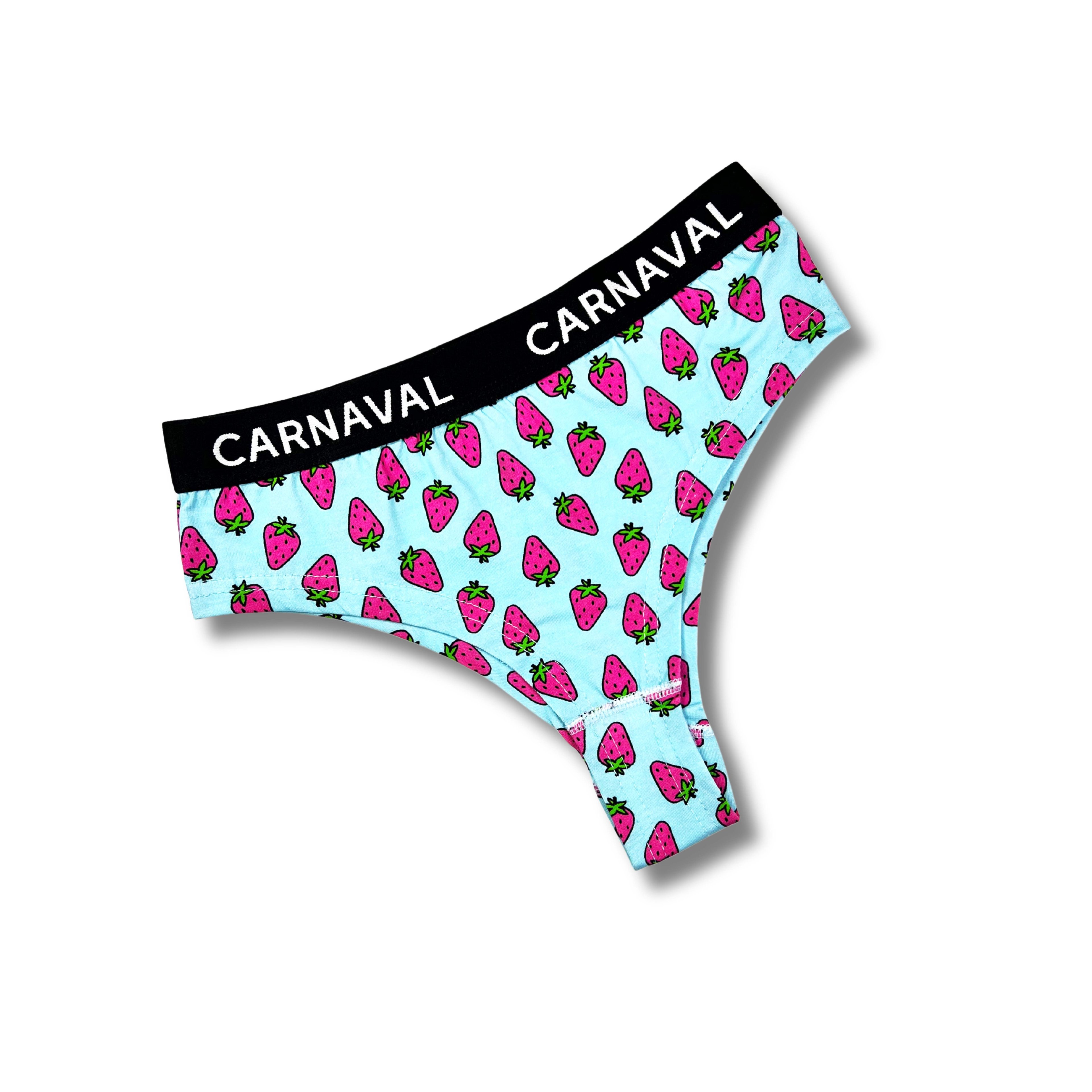 CARNAVAL Çilek Desenli Renkli Premium Kadın Brazilian Külot
