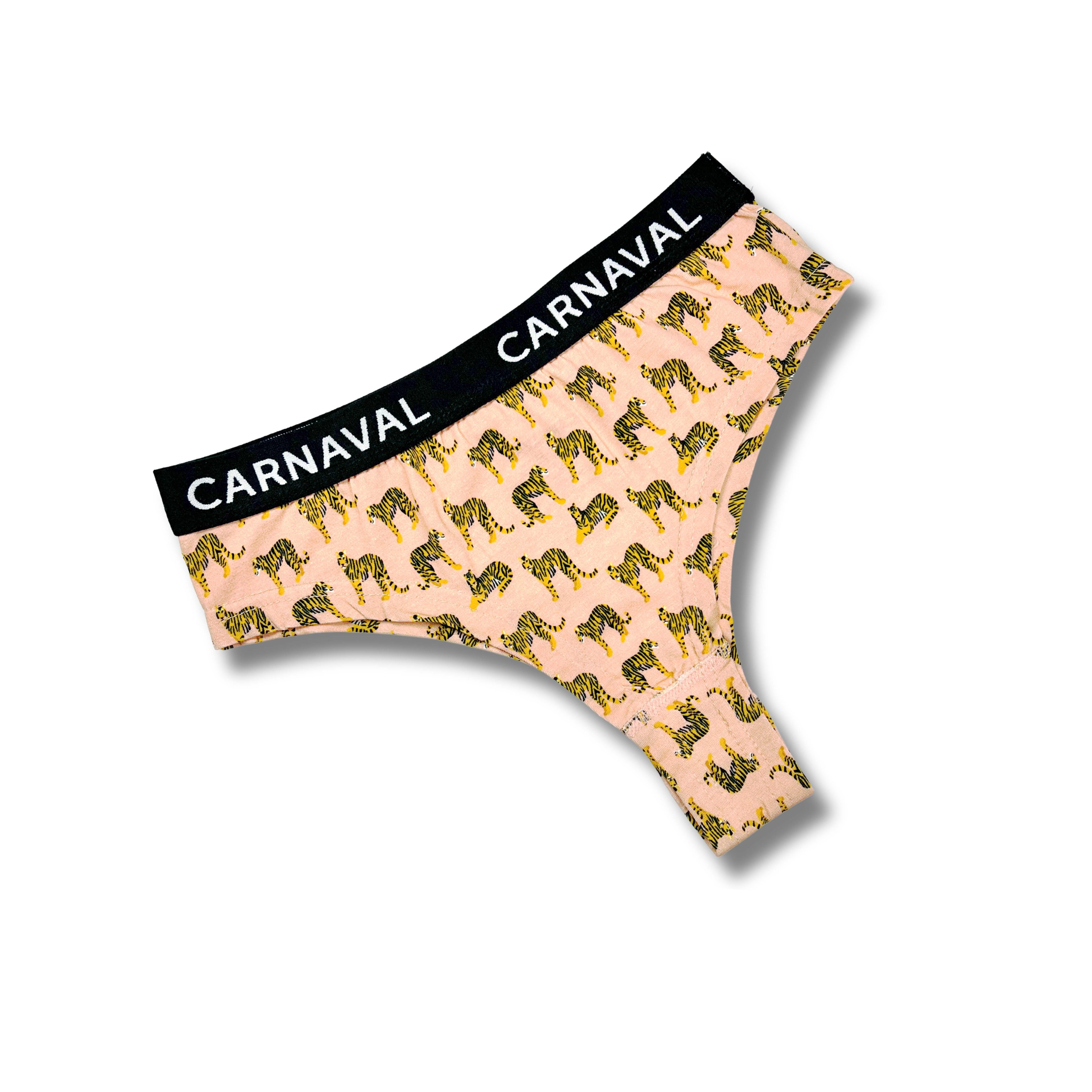 CARNAVAL Kaplan Desenli Renkli Premium Kadın Brazilian Külot