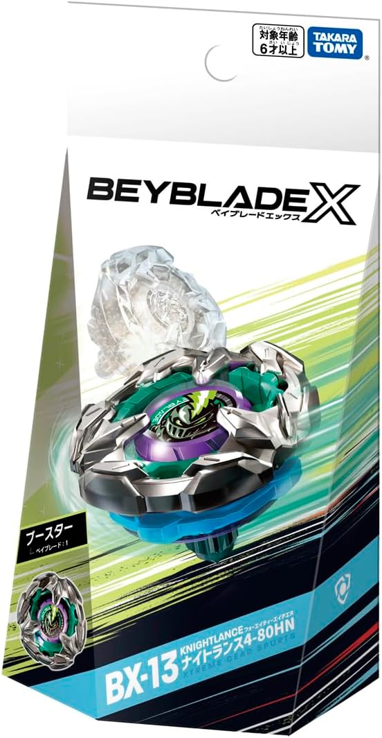Takara Tomy Beyblade X BX-13 Knight Lance 4-80HN (Orijinal Booster