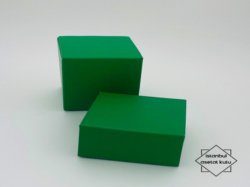 5x5x5cm Komple Karton Kutu(Yeşil)