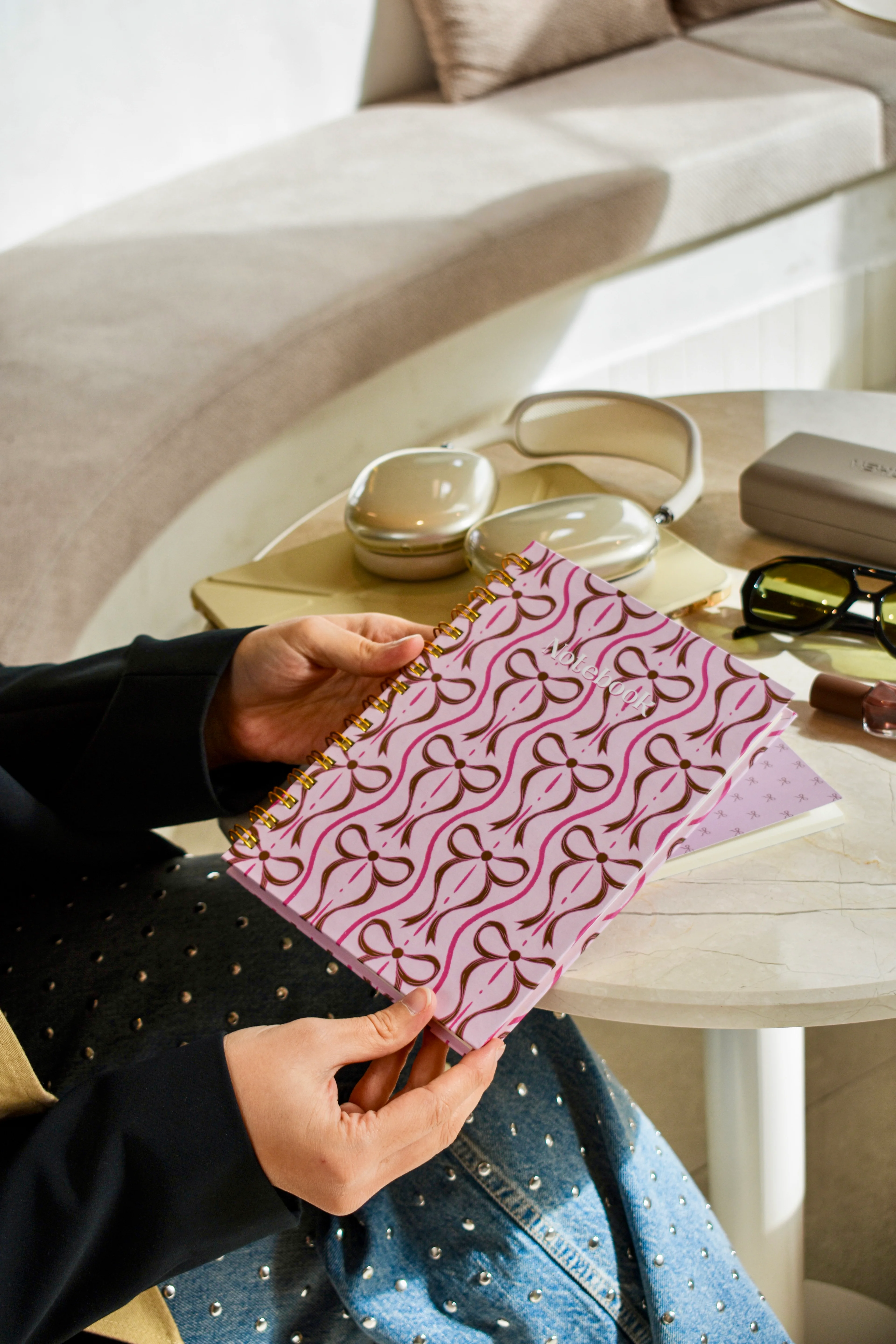 Paper Lab Pembe Fiyonklu Spiralli Defter (A5)