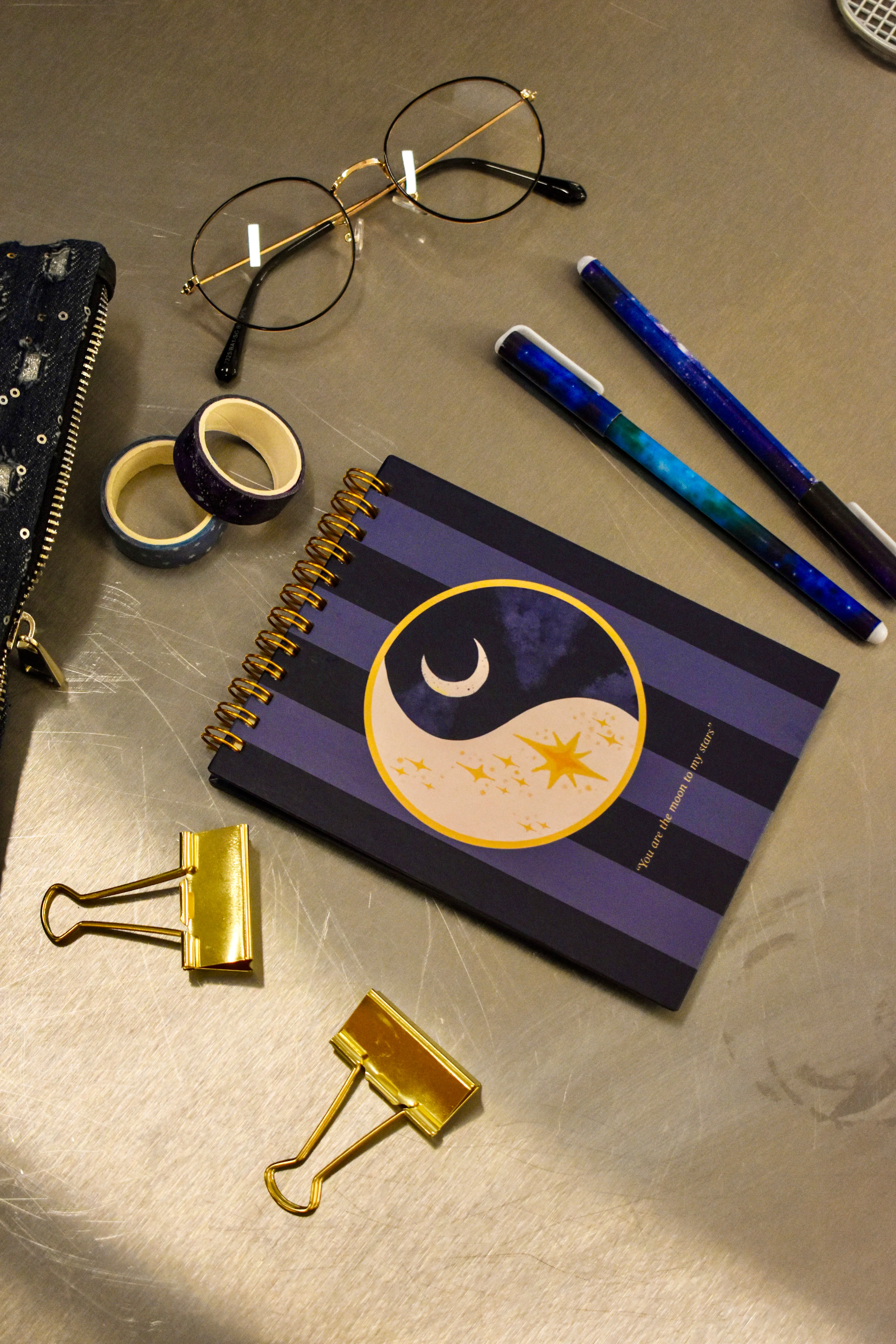 Paper Lab Ay ve Yıldızlı Spiralli Not Defteri (A6)