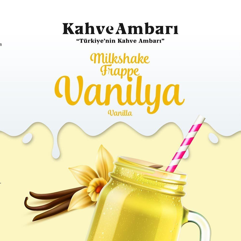 Vanilya Aromalı Milkshake Frappe Tozu 500 gr