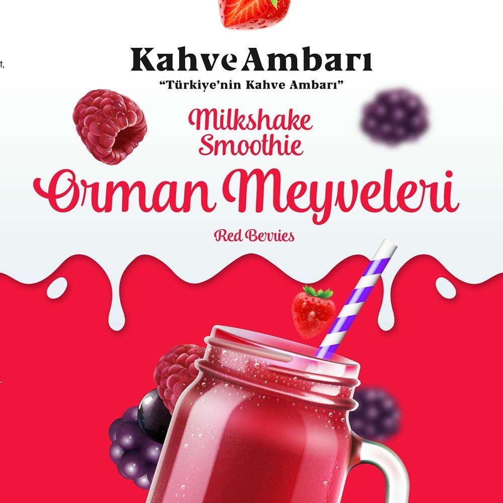 Orman Meyveleri Aromalı Milkshake Smoothie Tozu 500 gr